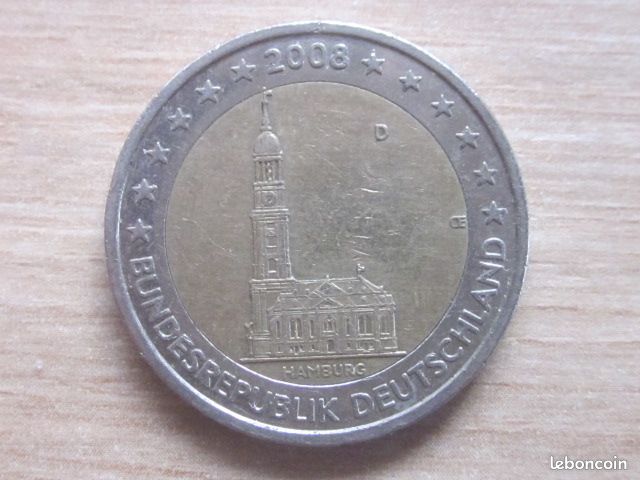 Pièce 2 Euros BundesRepublik Deutschland 2008 (image 1)