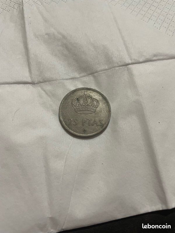 Monnaies pièces 25 pesetas 1975 (image 2)