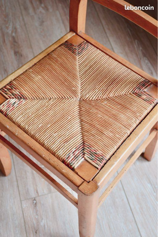Chaise paillée Pierre Cruege (image 4)