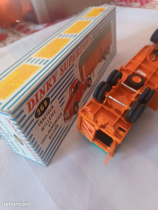 Dinky Toys F 36B Tracteur Willème + Semi-remorque Bâchée Savoyarde - 1/43 - Boîte