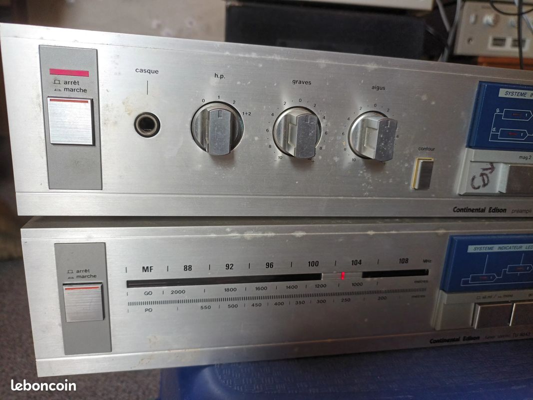 Ampli Tuner Tétraphonique AT 9525 Radio Continental Edison
