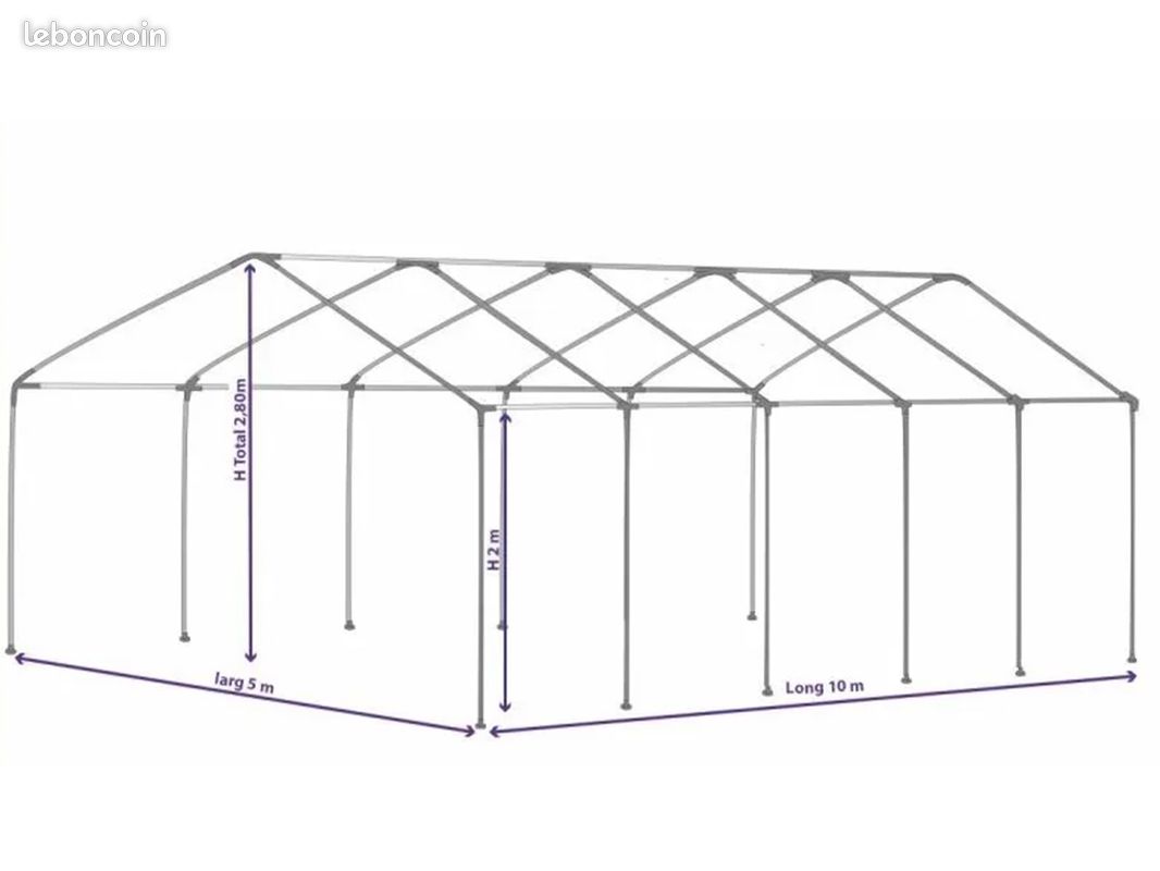 Neuf -Barnum de Réception 5x10 - Livraison Gratuite (image 3)
