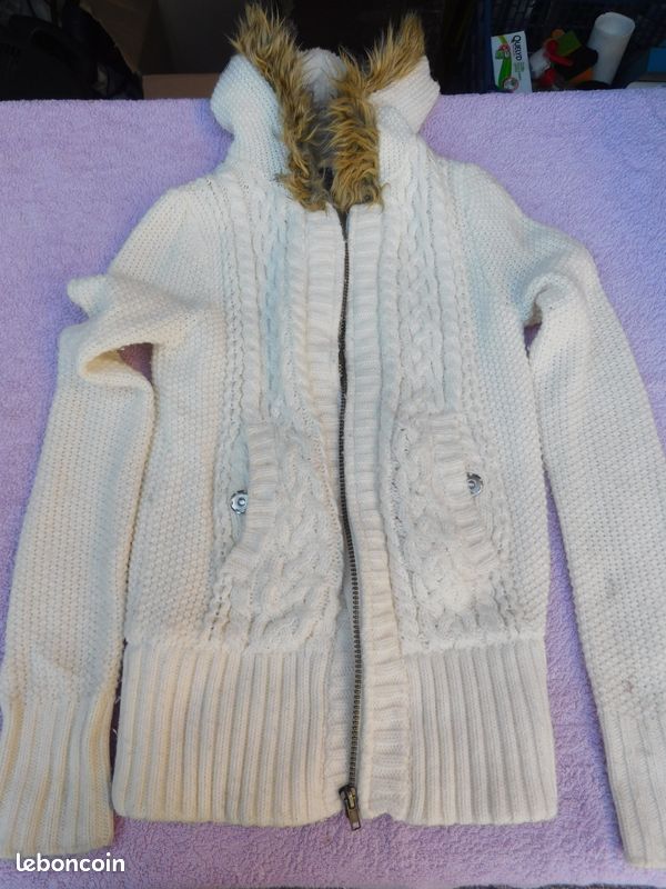 Manteau en laine blanc (image 1)