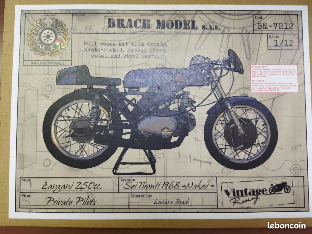 Maquette moto Brach Model 1 /12eme (image 1)