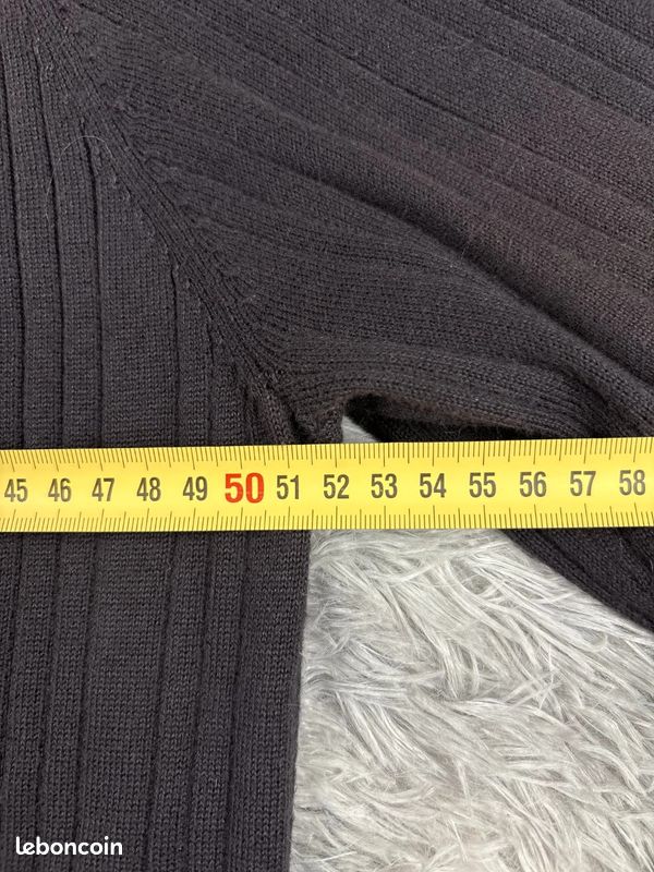 Cardigan Eden Park zippé coton maille noir taille L (image 8)