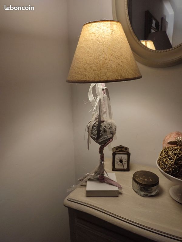 JOLI PIED DE LAMPE Fer Forgé ART DECO JUS de GRENIER à électrifier D