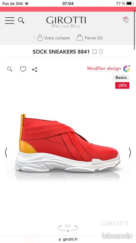 Girotti Site Chaussure Luxe Magnifique Paire De Sock Sneakers