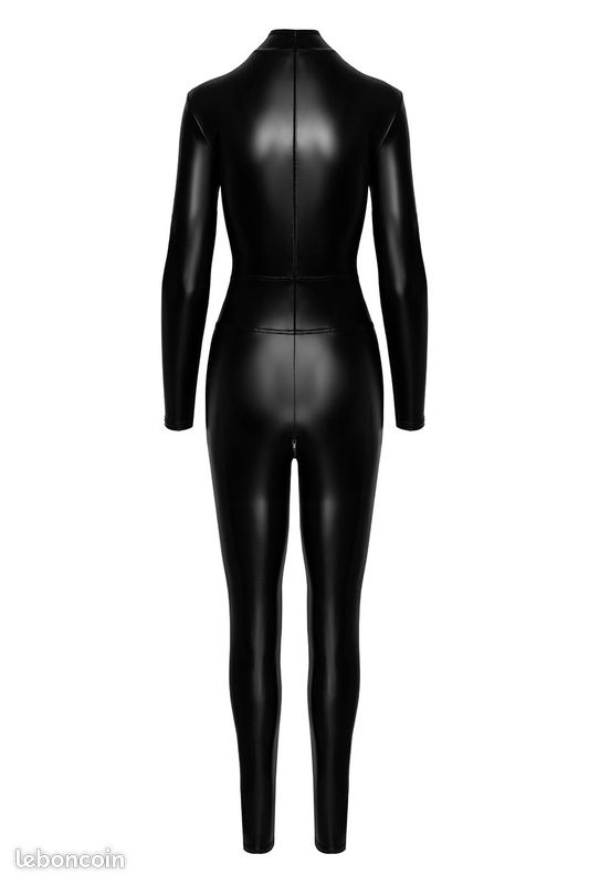 Combinaison intégrale Caged avec anneaux F319 wetlook (image 5)