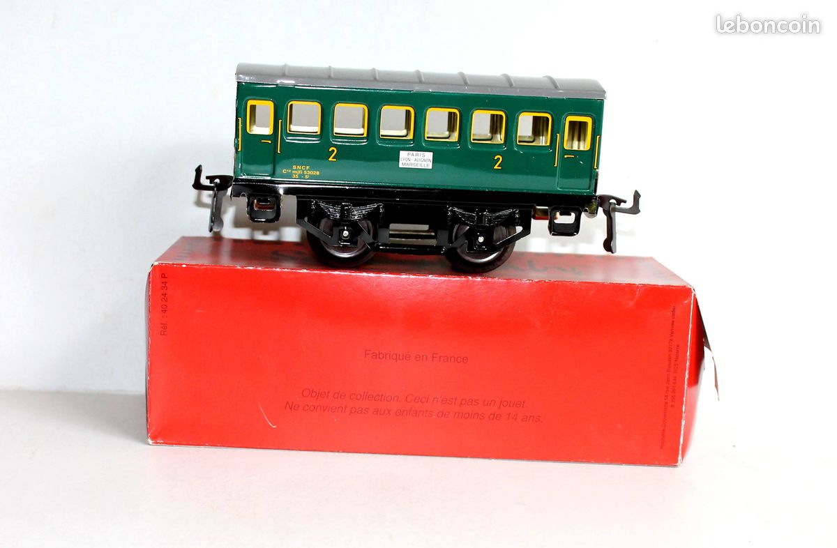 Voiture Mixte PLM SNCF Hornby O, 25 Cm, 1954, Bon état, époque 2