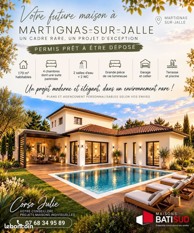 Maison 5 pièces 170 m² · à Martignas-sur-Jalle · 170 m² · 730 070 €