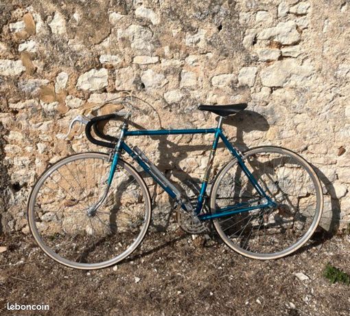 Vélo De Course Vintage Cycles Gitane 55 - Cadre Vert Amande - 10 Vitesses
