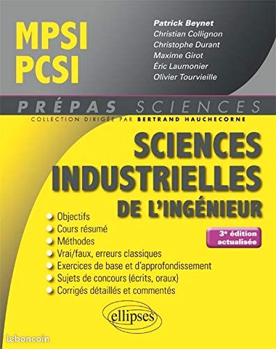 Science Industrielle de Ingénieur MPSI PCSI (image 1)