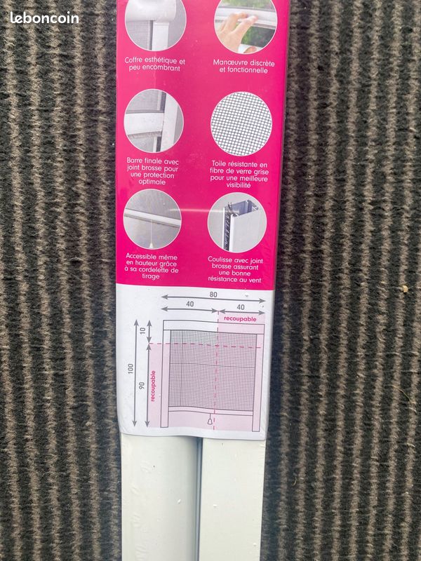 Moustiquaire alu moustikit 80x100cm recoupable (image 3)