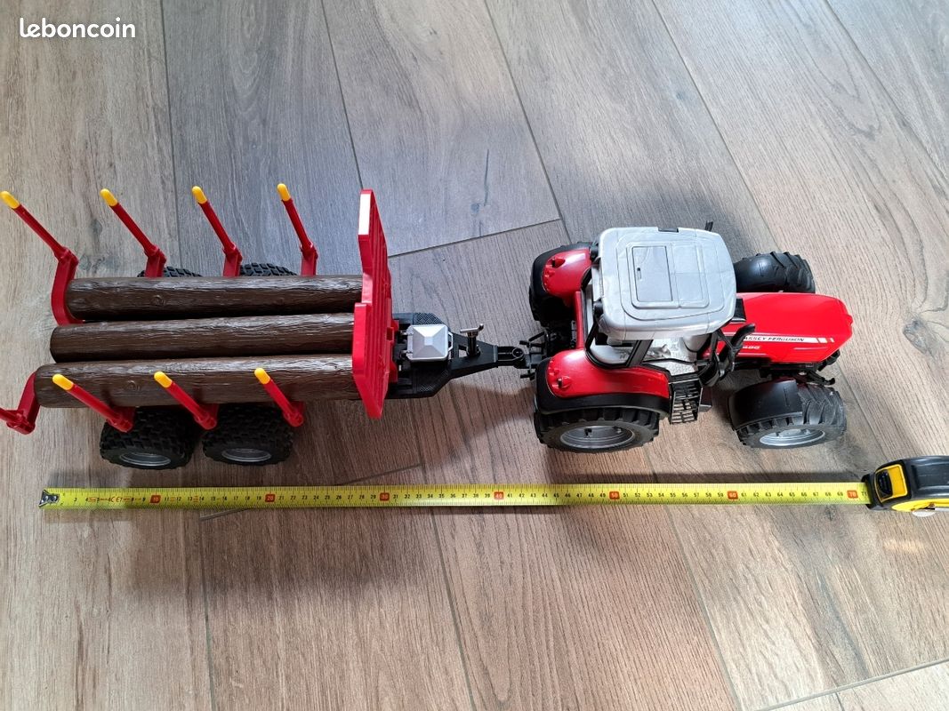 Tracteur massey ferguson avec remorque forestière (image 6)