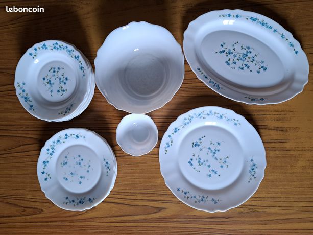 6 ASSIETTES plates 340223 FRUITS DE FRANCE ARCOPAL Blanc Faïence Floral,Végétal