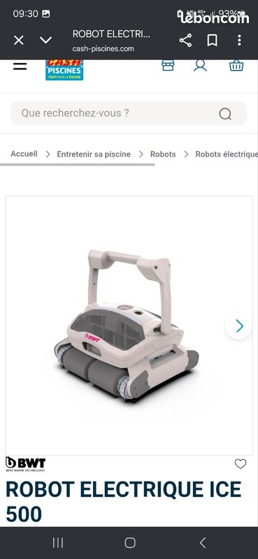 Robot électrique piscine BWT ICE 500 et chariot (image 2)