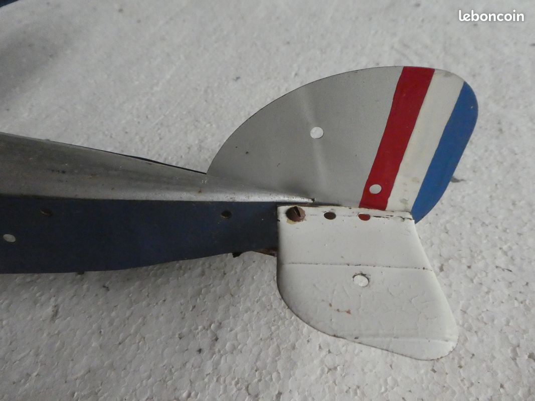 Lots D'ailes D'avion Meccano Anciennes En Tôle Grise - 2 Pièces Originales