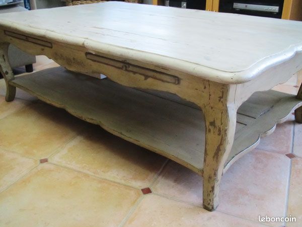 Table basse de salon en pin massif de marque Intériors (image 8)