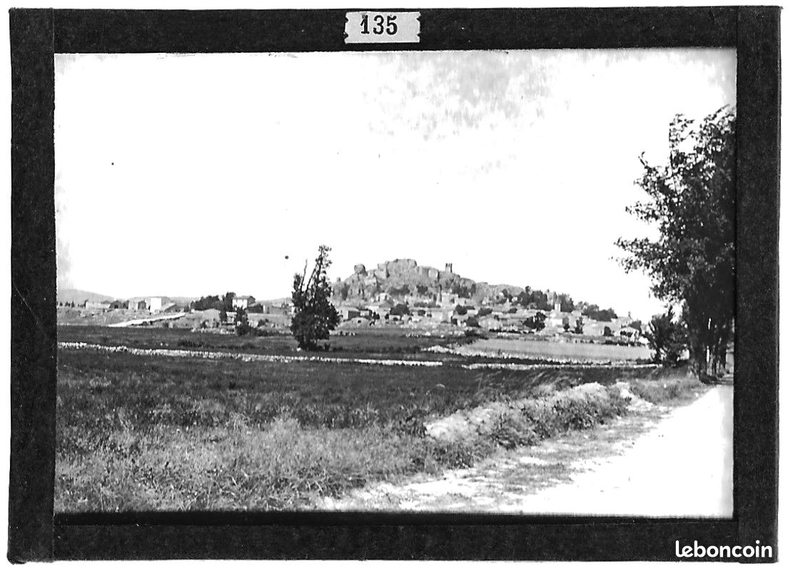 Plaque verre photo ancienne positif noir et blanc 6x9 cm Cévennes