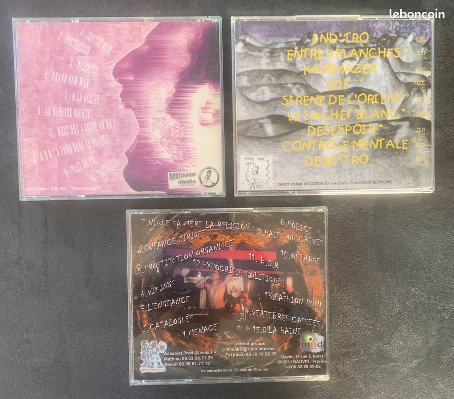 Lot 3 CD punk rock du Nord Toxic Waste Malaka Disgrace (image 2)