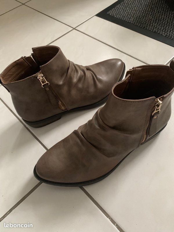 Bottines taupes pointure 40 (image 2)