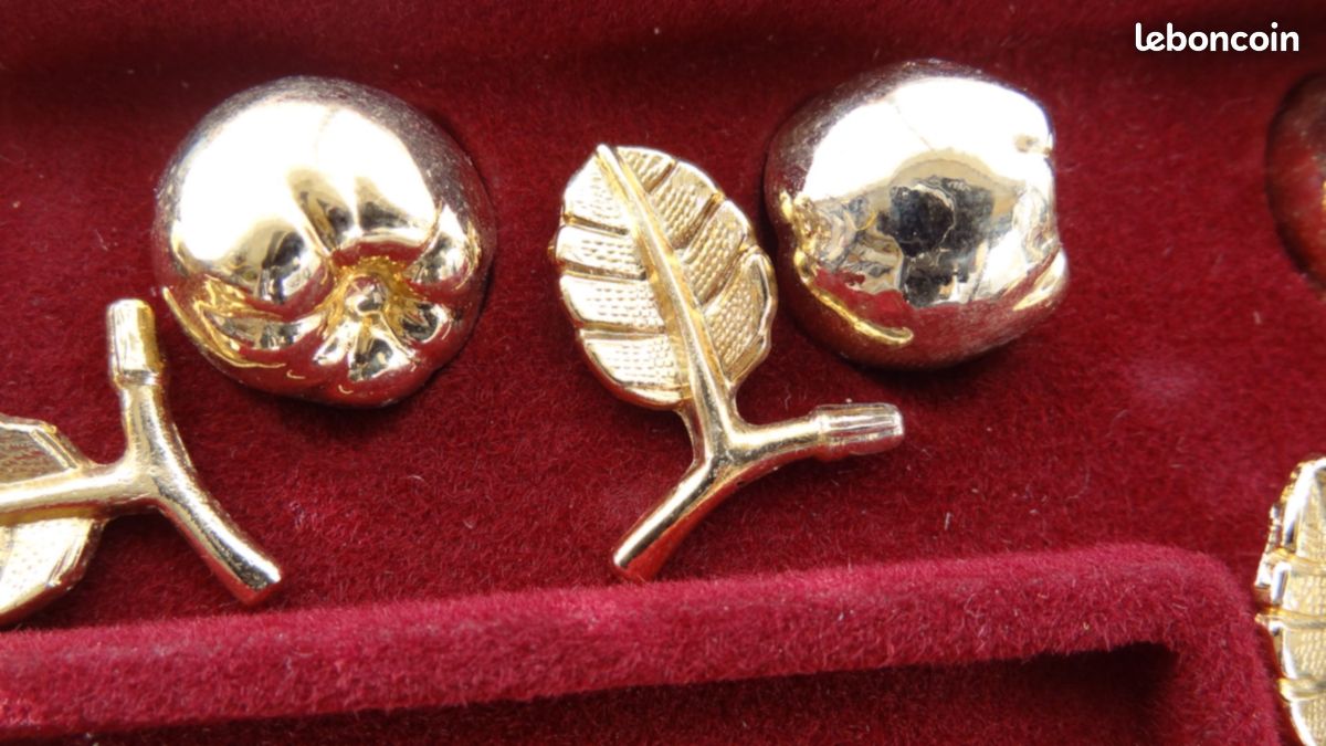 Porte-noms Doré à L'or Fin 24 Carats - Modèle Cygnes - Lot De 6 - Fabriqué France
