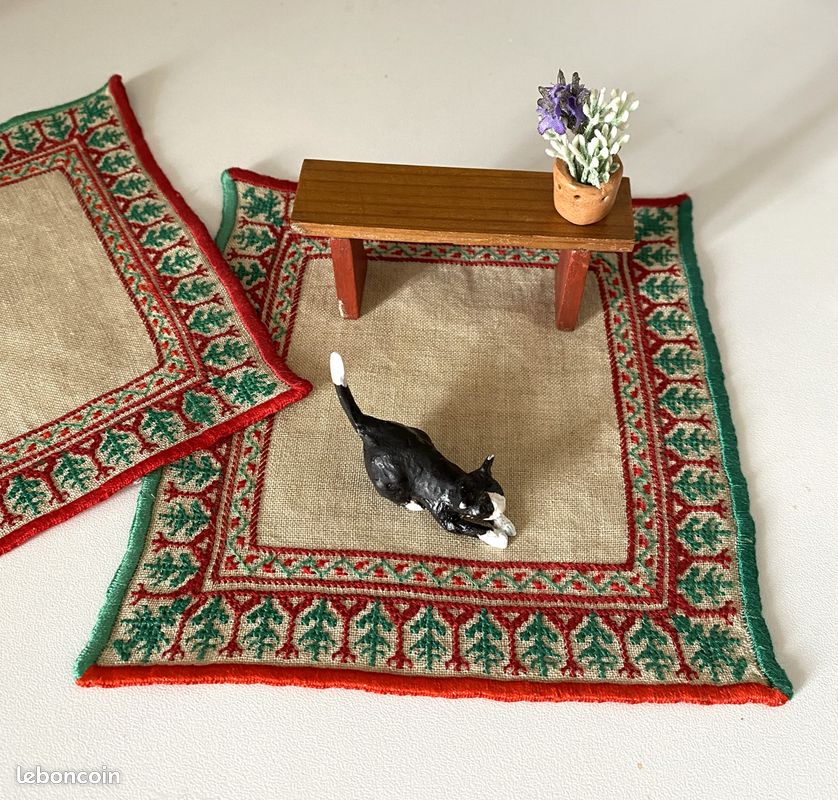 Tapis tissé à la main pour maison de poupée 1:12 Mini tapis de sol meubles de maison miniatures cadeaux bricolage accessoire de haute qualité Design agréable