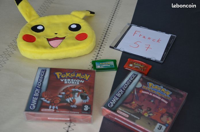 Boîte Gameboy Advance Pokémon Émeraude, manuel et plateau - JEU SANS