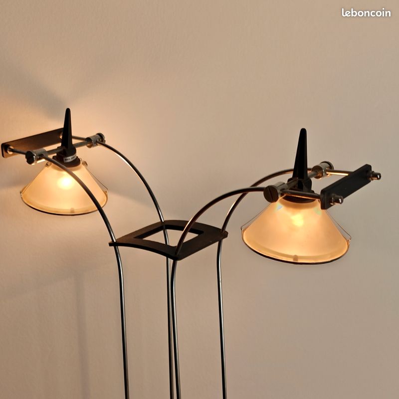 Grande lampe de bureau vintage – Fuder Allemagne – Design post-moderne années 80 – Halogène orientable (image 3)