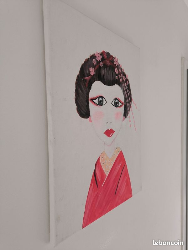 Peinture fait main " la geisha" (image 2)