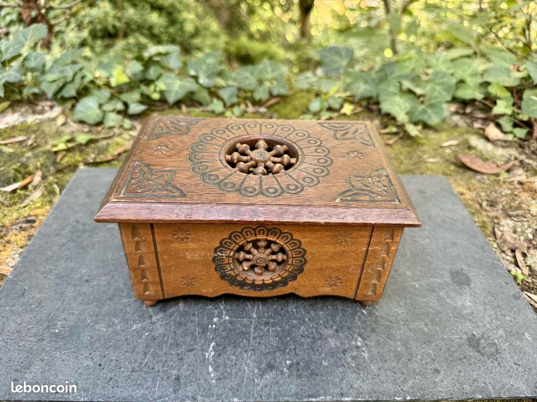 Boîte en bois décorative à la maison Vintage bijoux étui de rangement