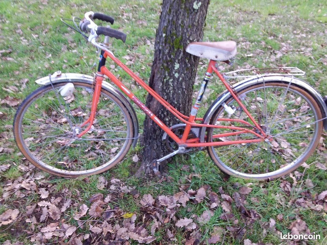 Vélo femme années 70s marque métropole, selle 2 couleurs (image 7)