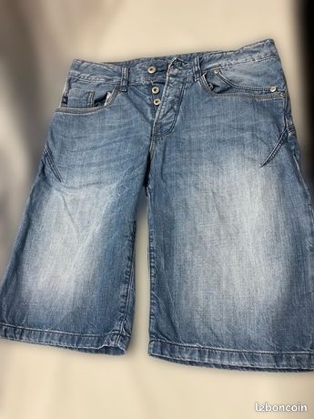 Pantacourt (bermuda) Femme Kaporal Taille 35 Vert - Coton - Occasion Très Bon état