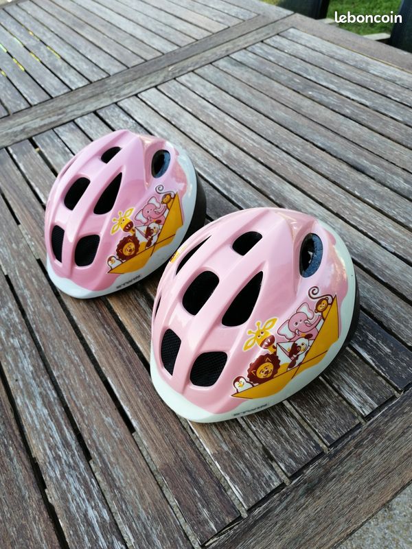 2 casques enfant 46 53 cm décathlon rose (image 3)