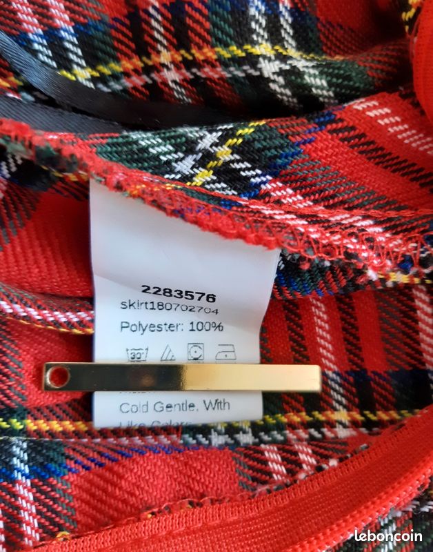 Jupe Han Kjobenhavn Toile Parachute Tartan - Neuf Avec étiquettes - Taille M/38-40