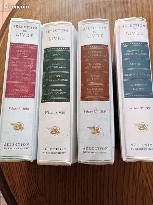 Vends 4 Livres anciens " Sélection du Livre " . 1958 (image 1)