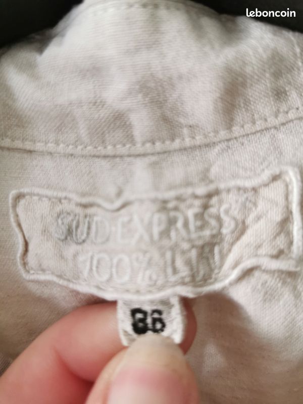 Robe en lin beige sud express (image 3)
