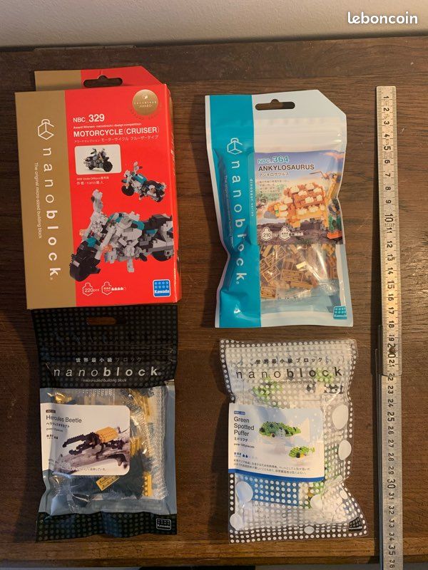 Lot de 4 sets Nanoblock (mini briques japonaises) (image 1)