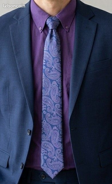 Chemises habillées à manches longues pour homme - Imprimé aubergine violet slim fit chemise boutonnée pour hommes vêtements décontractés, Style 16, Taille S