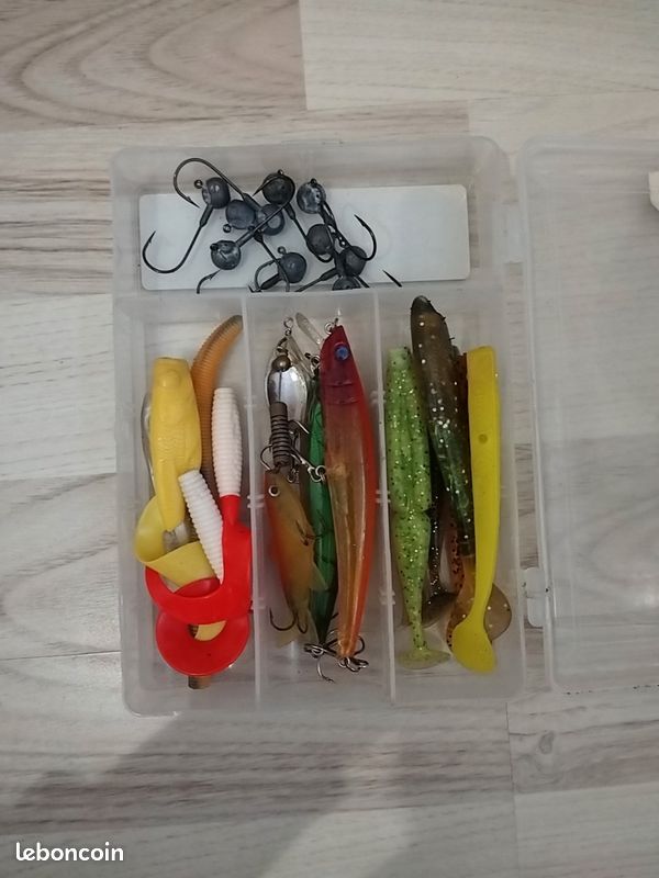 Leurres De Pêche – 14 Pièces, Formes Poisson, Multicolores, Occasion