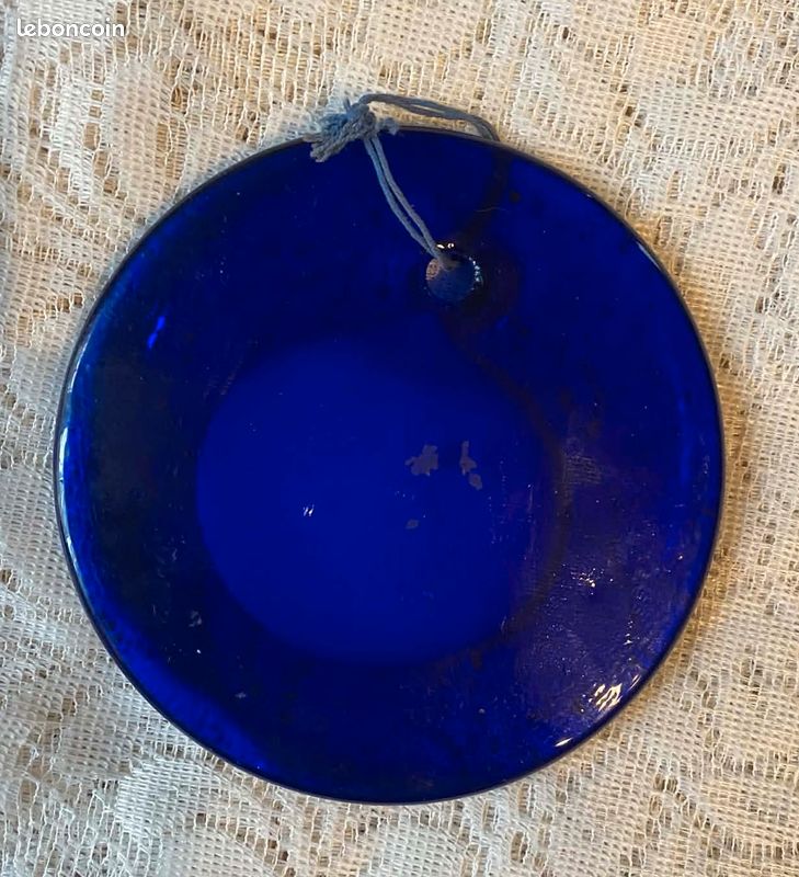 Mauvais œil blanc, Pendentif mauvais œil en verre, Turquie, Pendentif mauvais œil rond fait main, Décoration d'intérieur, Amulette protectrice porte-bonheur, Perles artisanales - France