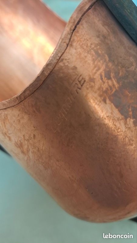Porte bouteille à vin en cuivre signée (image 5)