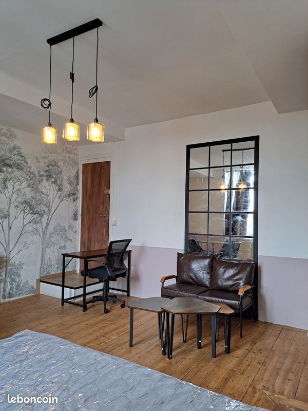 Chambre studio meublée de 23 m2 avec salle de douche + bureau partagé (image 2)
