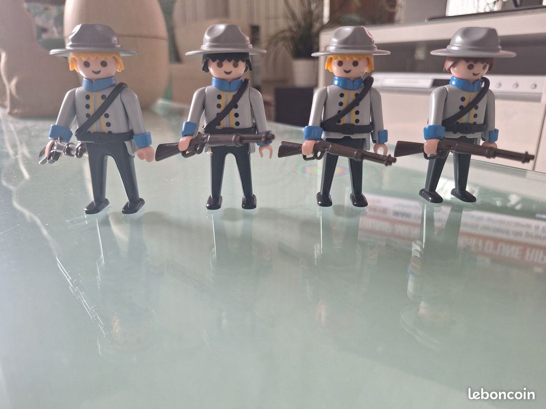 Personnage Playmobil Western Sudiste Custom - Figurine D'Occasion - Thème Far West