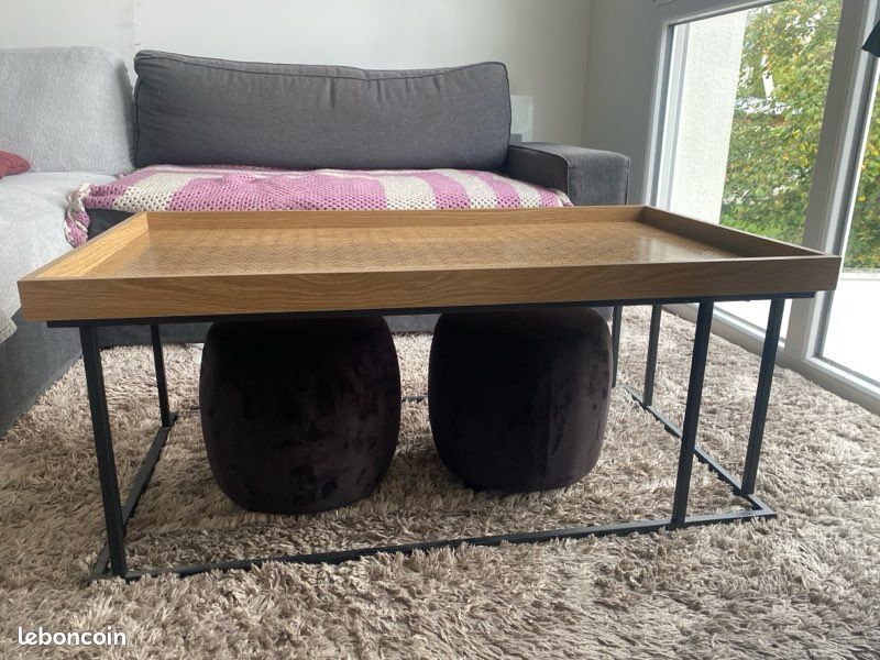 Table basse + pouf (image 1)