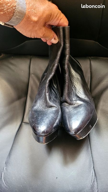 Bottines à plateforme en cuir de la marque The Kooples (image 2)