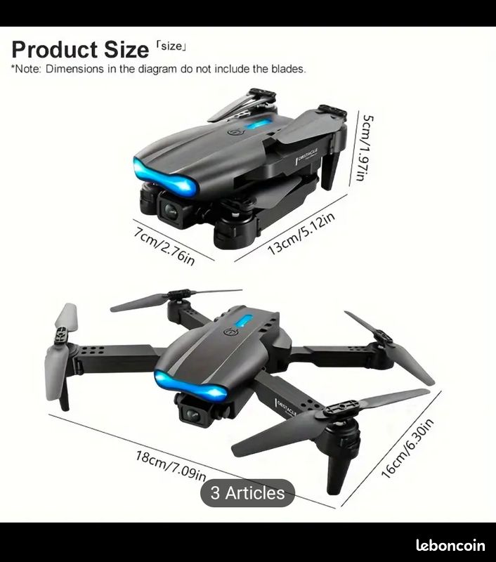 Lot de deux Drones double caméra (image 1)