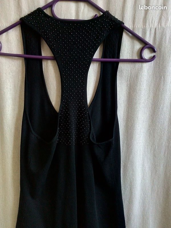 Débardeur maille noire (image 2)