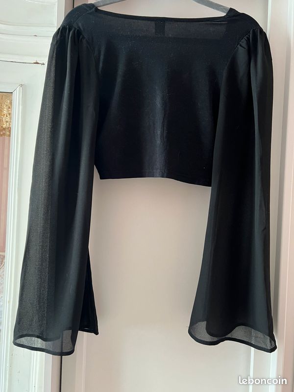 Top En Voile Marron - Taille S - Occasion Très Bon état - Style Bohème Et Léger