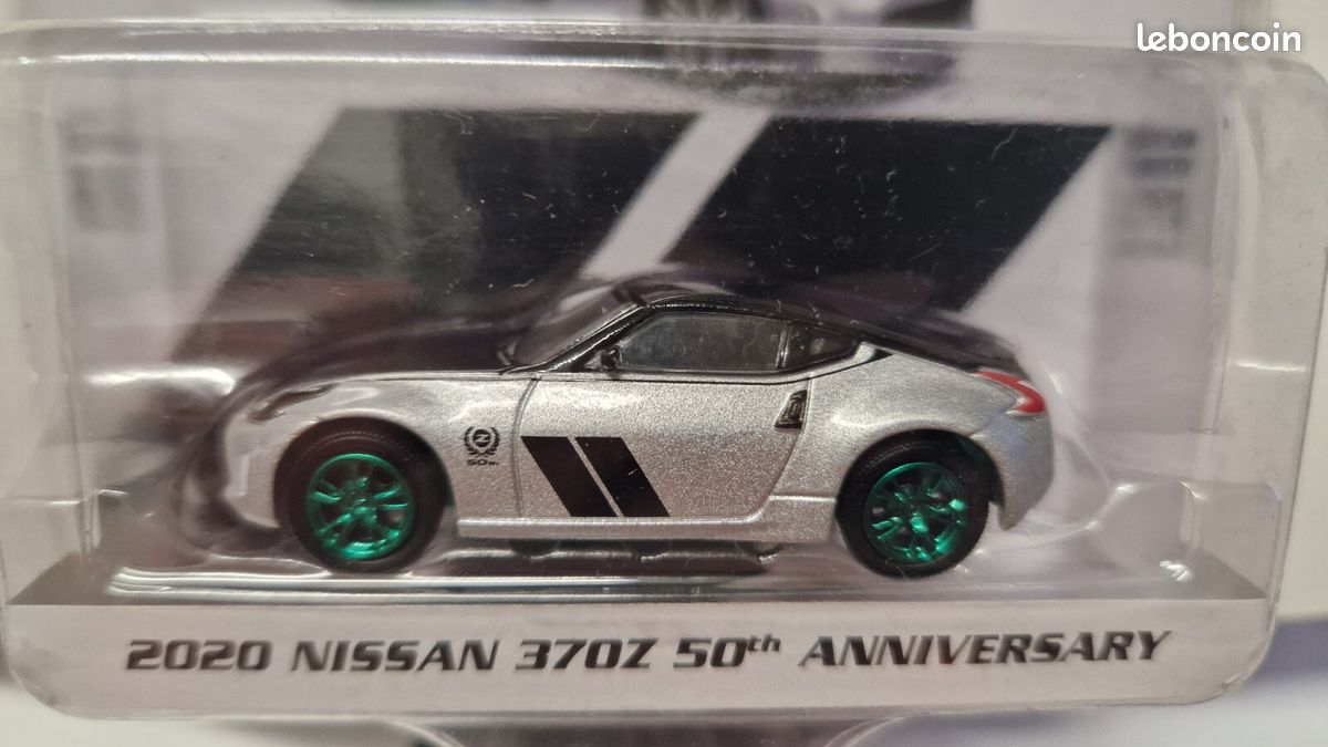 Miniature Greenlight Nissan 370Z 50th Anniversary 2020 - Échelle 1:64, Roues Vertes, Occasion